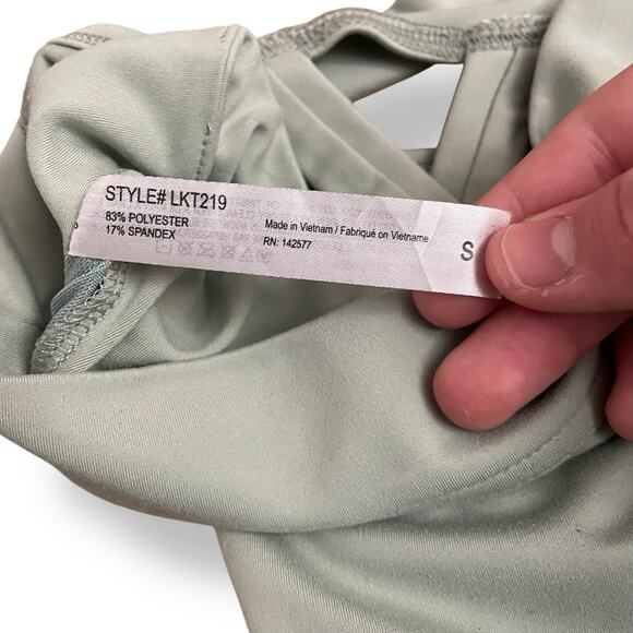 La Kottee Los Angeles Sage Green Strappy Racerback Sports Bra Top Size Small - Picture 6 of 7